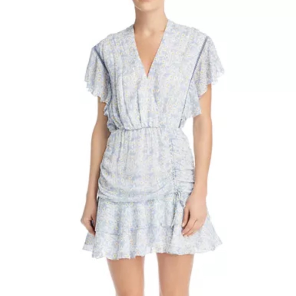 SAYLOR Marina Flutter Sleeve Tiered Mini Dress Chatham Floral S Summer Feminine